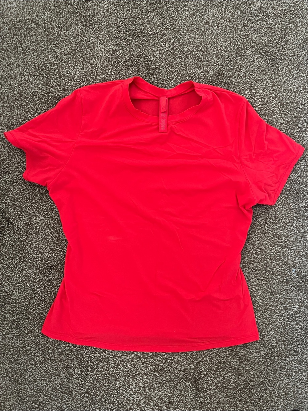 SKIMS Bright Red Short Sleeve Crewneck Tee